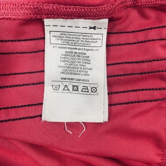 Adidas Jacket Women Large Climalite Full Zip Three Black Stripes Pockets Pink - Picture 11 of 13